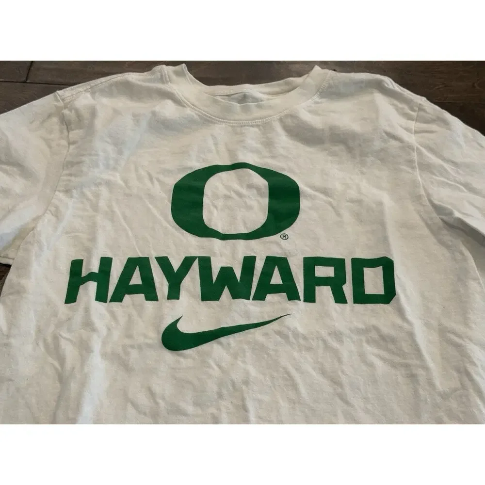 Nike Mens White Oregon Ducks Hayward Field Short Sleeve T-Shirt Size S Small